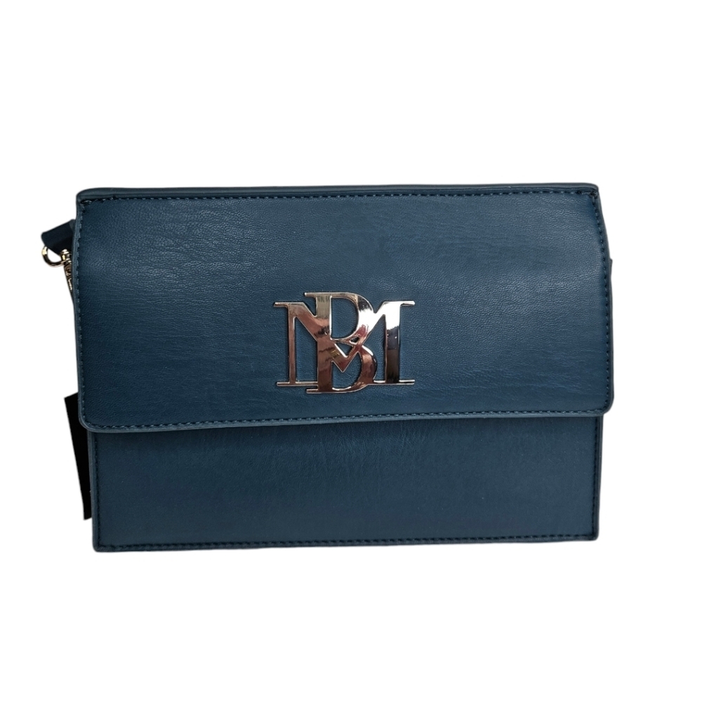Badgley Mischka Crossbody Deep Teal Vegan Leather Small NWT